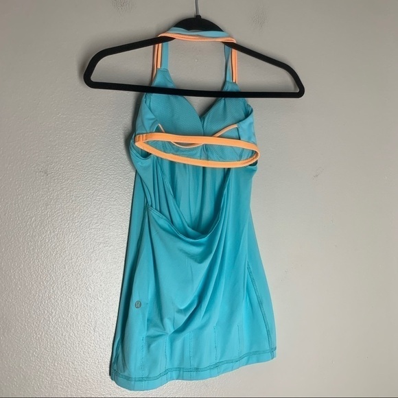 Lululemon Flow and Go Tank Top Blue Orange Open 4 - Picture 6 of 10